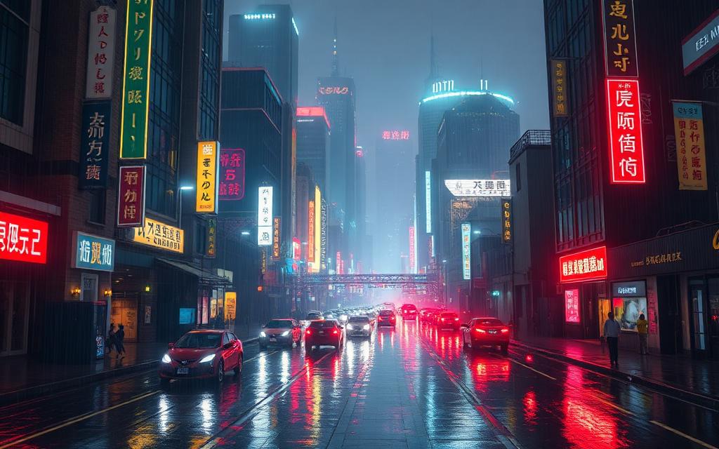 Result of: Cyberpunk city at night